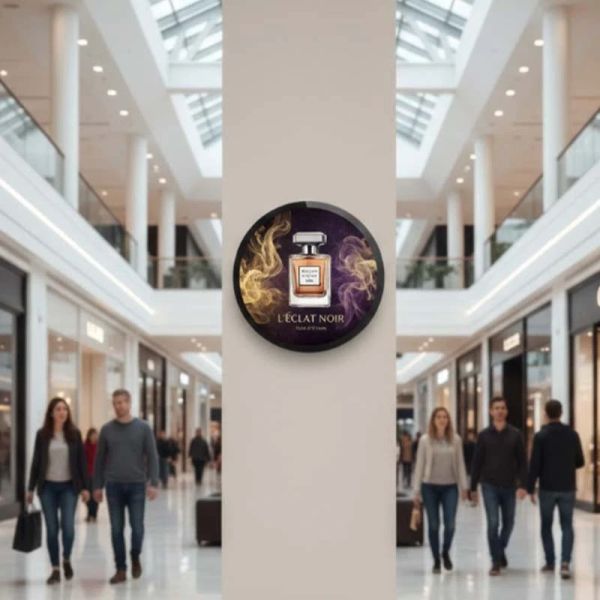 Circular Interactive Digital Signage Display with Optional Touch Screen and Multimedia Playback