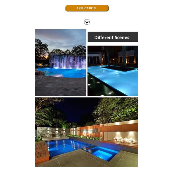 Underwater LED Pool Light PAR56 AC12V Ultra Thin H=7.5mm 10W 18W 25W 35W RF Remote Control