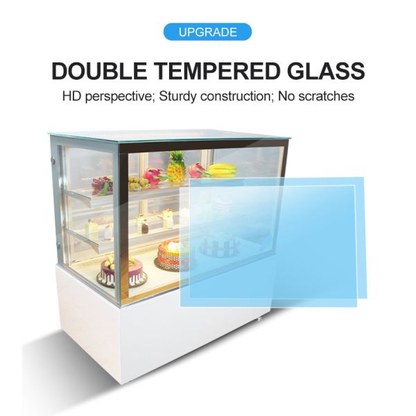 Wholesale Commercial Cake Bakery Display Fridge Chiller Vitrine Glass Cake Fridge Counter