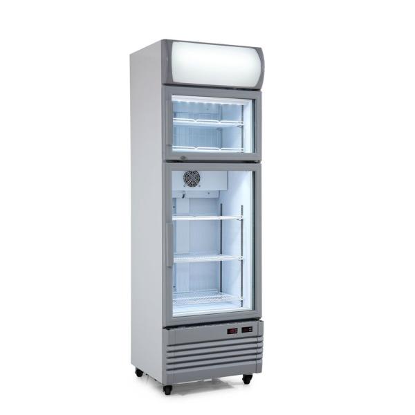 Full Glass Compact Upright Refrigerator Digital Temp Control ODM Service