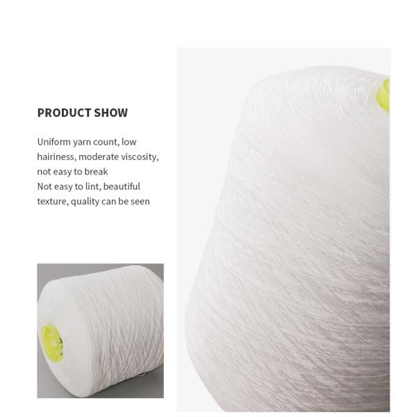 100 Polyester Recycled Sewing Yarn For Light Dope 403 Elastic 36F 20S/3 Ring Machine 300D-1200D 50D-600D Dty 75D