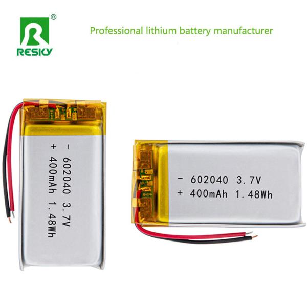 Rechargeable lithium polymer battery cell 602040 400mAh 450mAh 3.7V power lipo battery