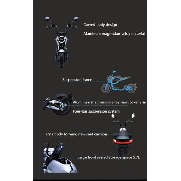Modern colorful Intelligent electric motorcycle scooter for adult