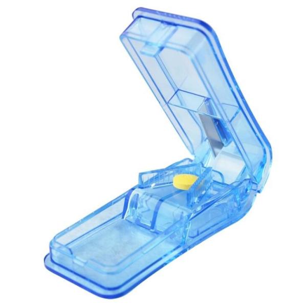 28 compartment column shape plastic pill storage box with pill crush box, Conventional eco-friendly 4 grids plastic trav