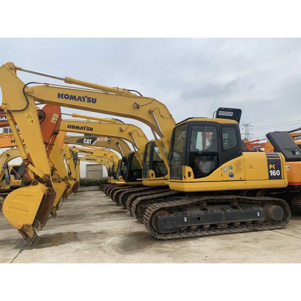 PC160-7 16 Ton Crawler Second Hand Komatsu Excavator 121HP