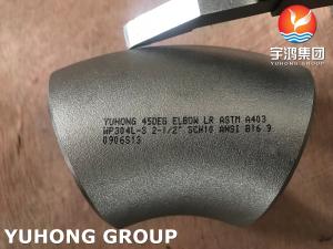 China ASTM A403 WP304L-S STAINLESS STEEL SEAMLESS FITTING ELBOW B16.9 Approved on sale