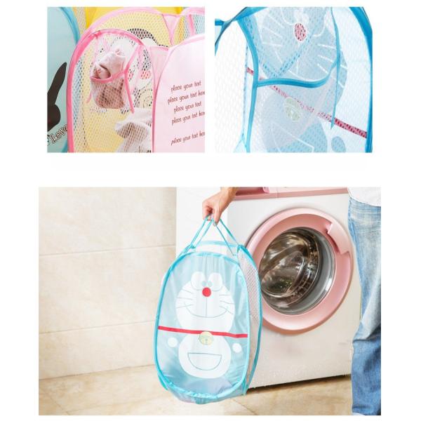 Nylon Woven Foldable Laundry Basket Mesh Pop Up Hamper