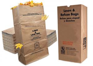 Buy cheap Large Biodegradable Lawn Leaf Paper Bags Paper Trash Compostable Yard Waste Paper Bag product