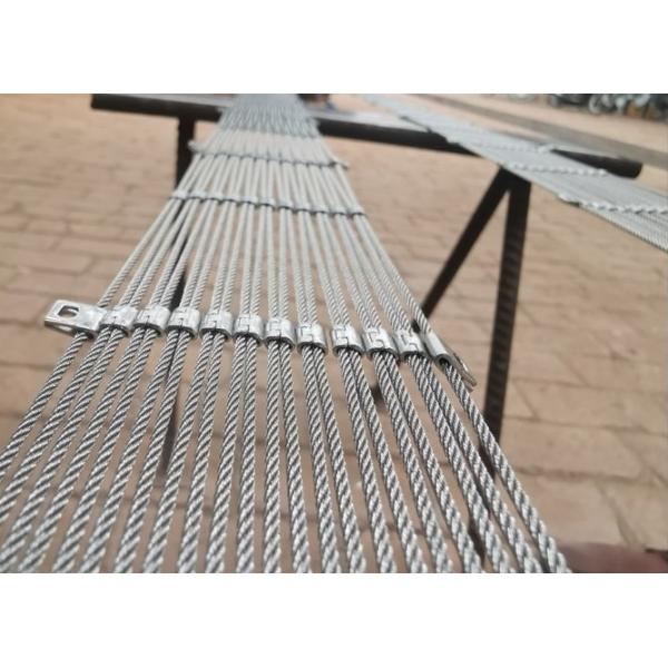 Silver Stainless Steel Rope Mesh with Resist Chewing and Heavy Snow Wind Resistant Properties for Aviary and Zoo Enclosures