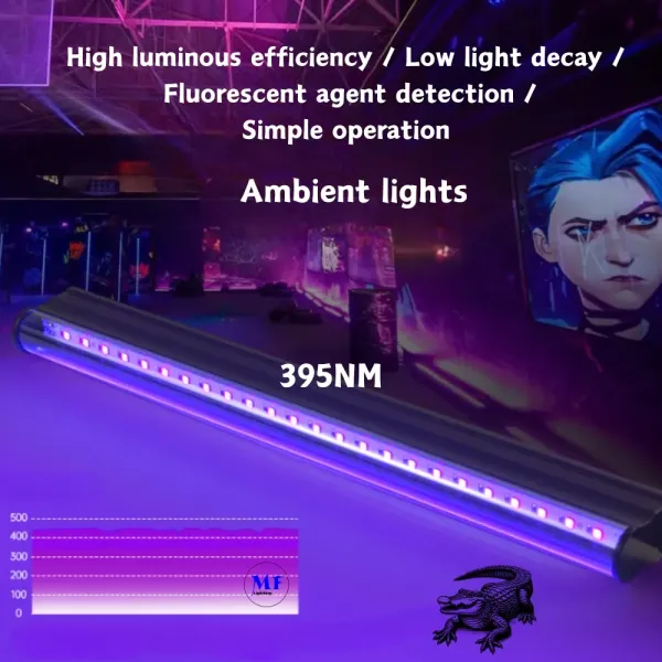 Factory Price 6W EU Us Standard Black Fluorescent Tube PC Alu. Hangable IP43 Nail Party KTV Ambient Atmosphere Scenario LED UV Light Light