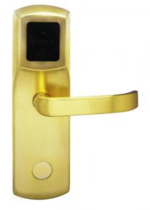 Buy cheap Electronic Card Hotel Door Lock Plated Gold Finishing Fits Door Thickness 38 - 50mm product