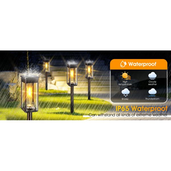 Long endurance solar lawn light, rechargeable adjustable height outdoor lawn light
