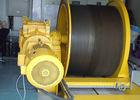 China Electric Winch Machine 5 Ton Alloy Steel Yellow With Grooved Drum on sale