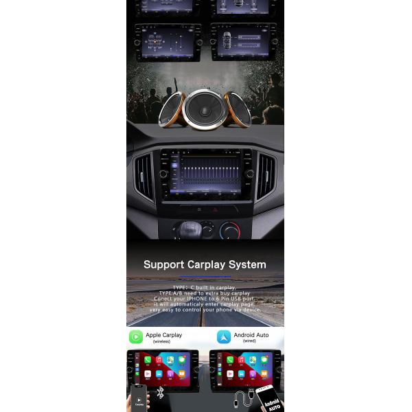 Full Fit Display Screen Color Button Light 2.5D/QELD Car Radio for Dashboard Placement