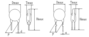 Silicone Coated Informing Degaussing PTC Thermistor MZ71-18RM AC270V 14mm 18Ohm TC 60C For Color TV