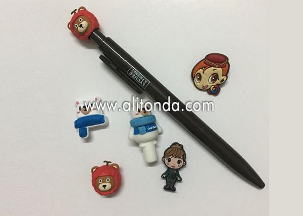 New 0.38mm 0.5mm Kawaii Plastic Cute Cartoon Bear Head Gel Ink Pen Cute Creative Stationery For Kids Children Students
