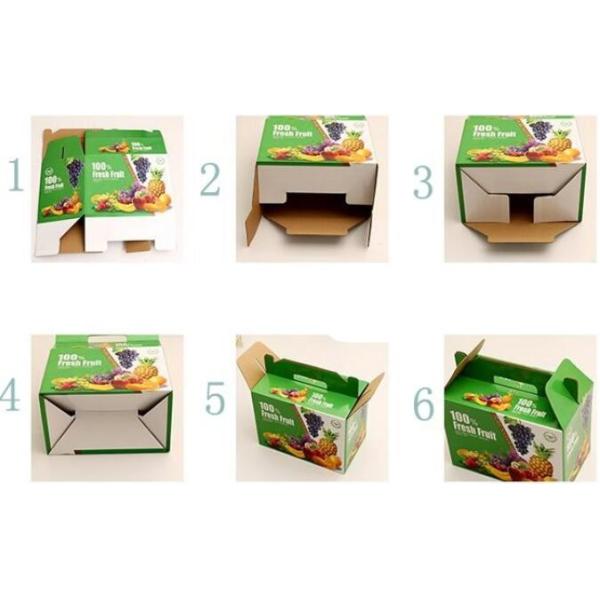 corrugated fruit packing box, kraft paper, gloss lamination, offset printing, foldable box,flower cone,flowral packaging