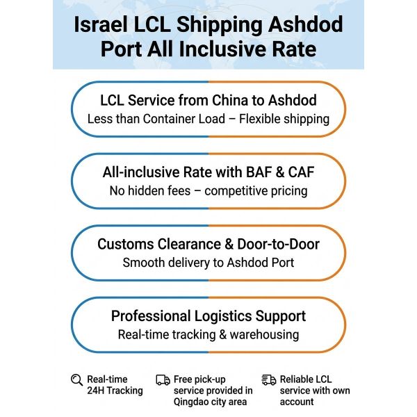 Israel LCL Shipping Ashdod Port All Inclusive Rate Include BAF / CAF