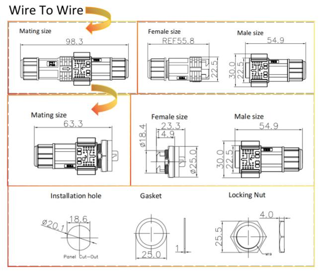 Additional technical specifications and connector details