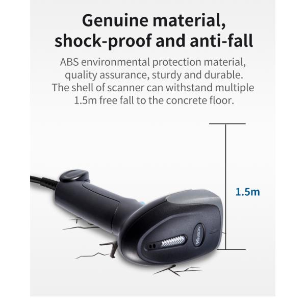 Handheld 1D Laser CCD Qr Code Supermarket Inventory Reader