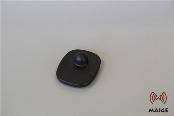 Black / Cutomized Plastic Security Tag Three Balls Clutch With Steel Pin