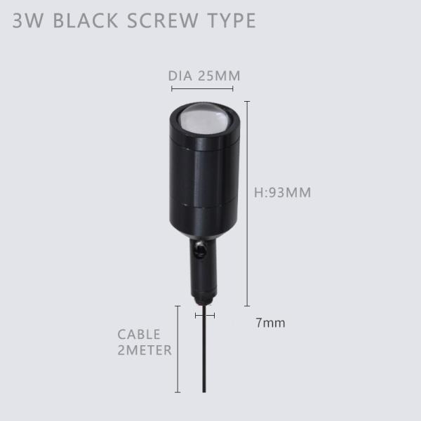 3W LED Mini Spot Light With Aluminum Lamp Body