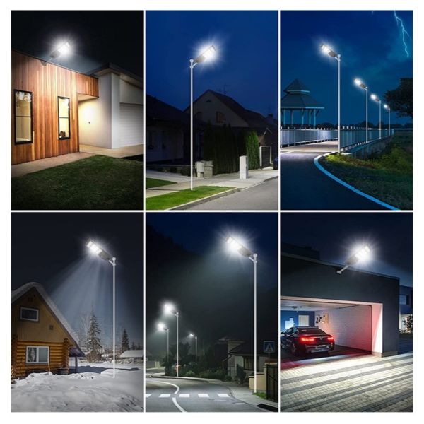 LED Solar Street Light With Smart Light Control High Lumen for School Campuses