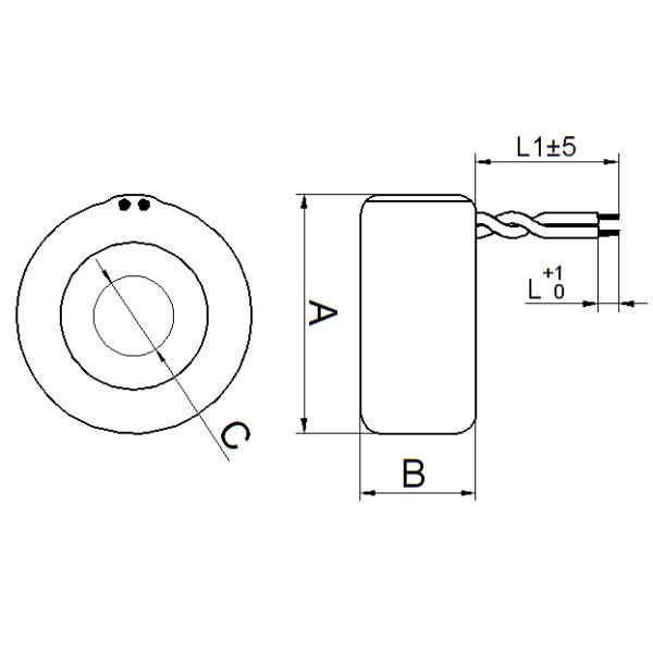 40 - 200A Max Mini DC Immune Ring Type Single Phase Coil Transformer Energy Meter Use