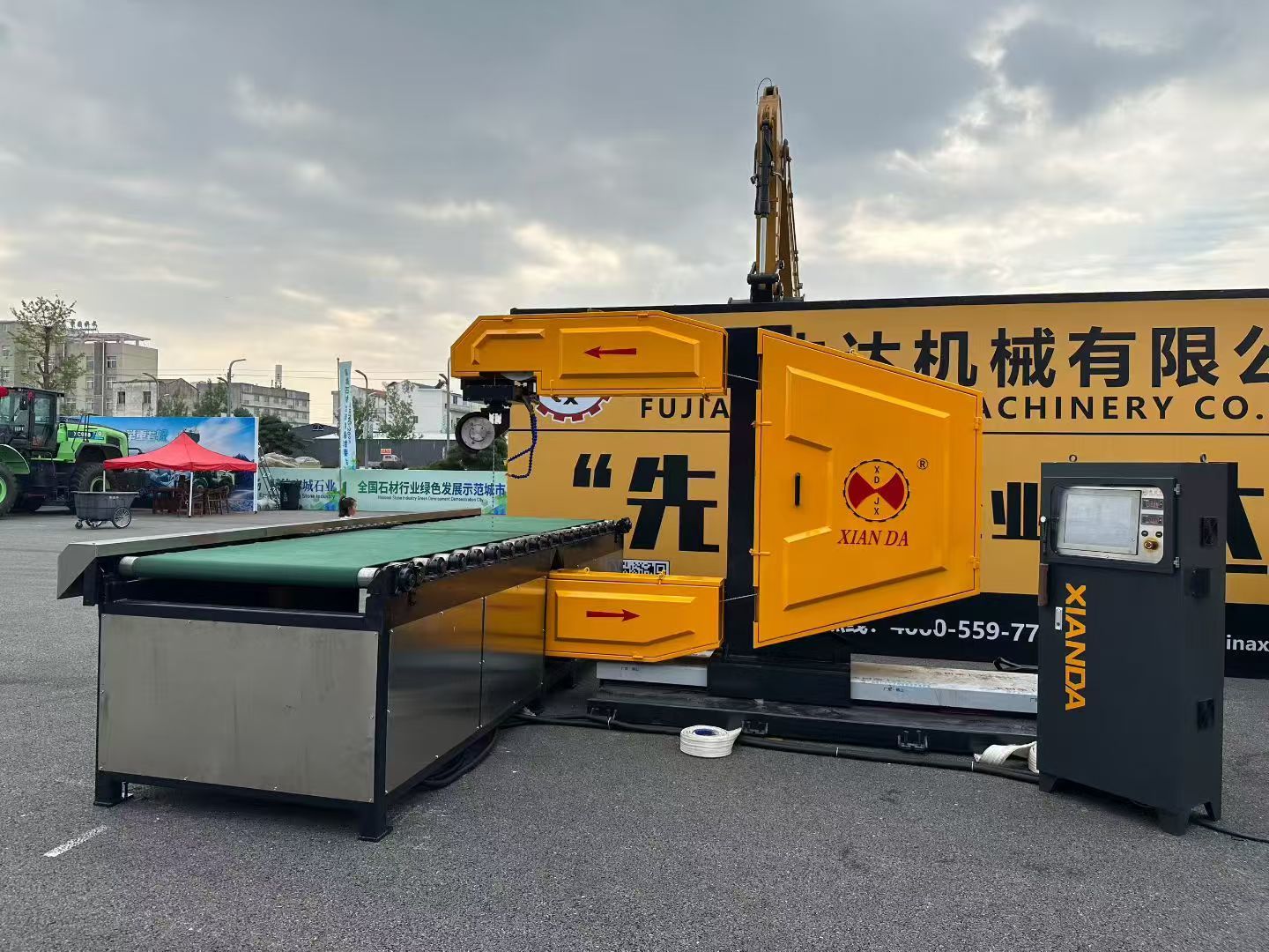 Vertical CNC Diamond Wire Saw Machine with 3-Axis CNC Precision, Dual-Table Independent Work, and Real-Time Tension Protection