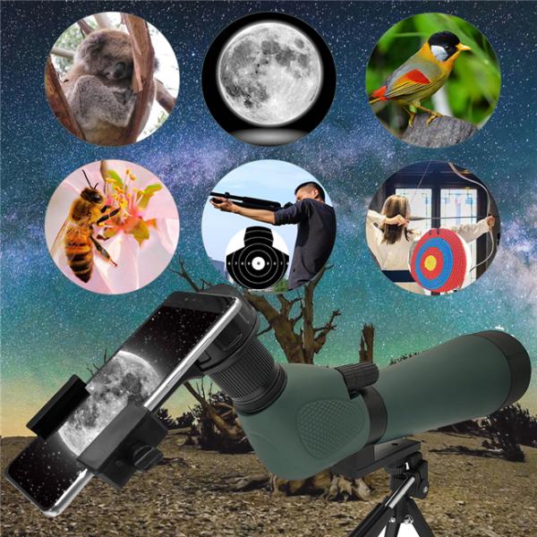 Lightweight Compact Spotting Scope Nitrogen Filled Bird Watching Scope 25x75-80
