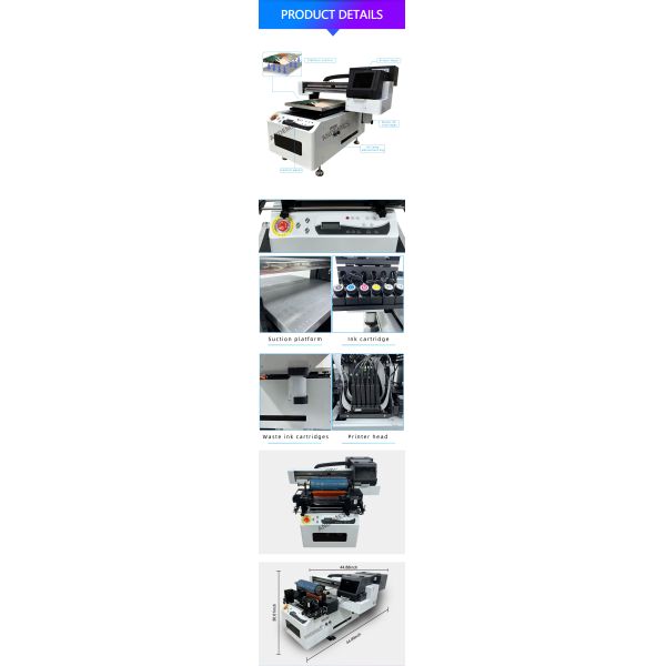 Push Button Control Type UV Flatbed Printer A2 4050 Dual Xp600 Printhead UV Printer for Small Size Industry Inkjet Printer