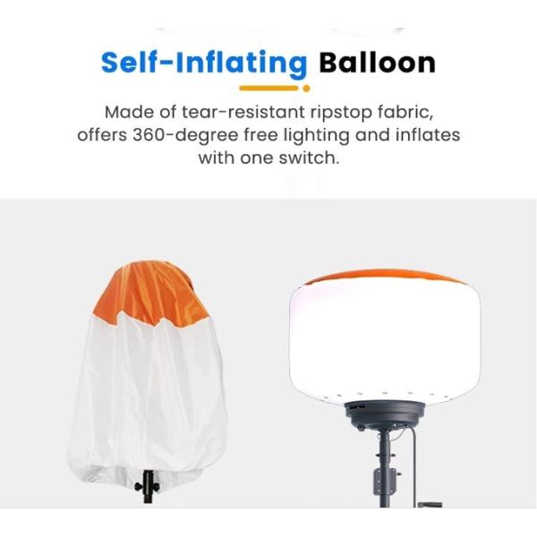 Led Balloon Lamp 600W Glare Free Mobile Lighting For Construction Mining
