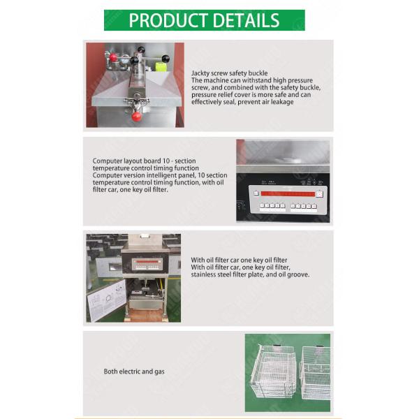 380V/50HZ Commercial KFC Chicken Fryer Machine Gas Pressure Fryer