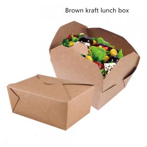 Buy cheap Custom Printed Lunch Box Brown Kraft Burger Box Packaging product