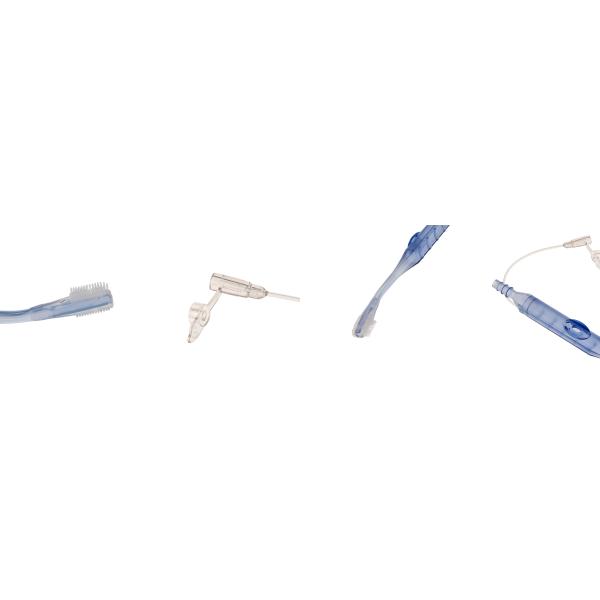Silicone Brush Head Transparent Handle Suction Toothbrush for Nursing Product