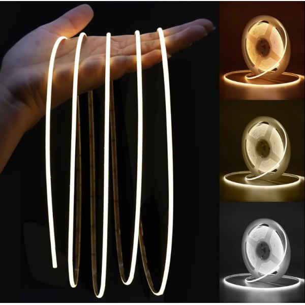 COB Strip Light 320leds 512leds 384leds 480leds Rgb Light Bar 12V 24V Waterproof Flexible Light Strip