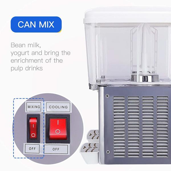 CE Certificate Frozen Drink Machine With LED Light 18 Liter Chilled Drink Dispenser