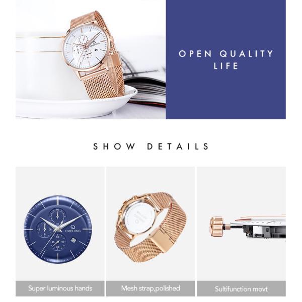Stainless Steel Mens Quartz Watch One Year Guarantee CE ROHS SGS Approved