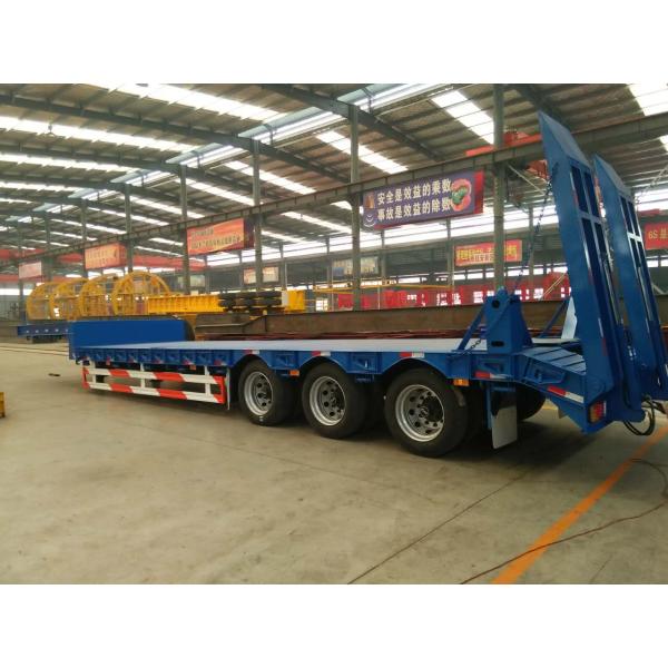 Truck Trailer Excavator Transporting Gooseneck Lowbed 3 Axles 60ton Low Bed Trailer with Ladder