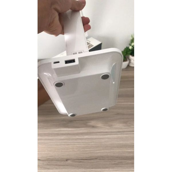 LED Desk Lamp With USB Port Fast Wireless Charger Eye Caring Dimming Table Lamp For Mobile Phones