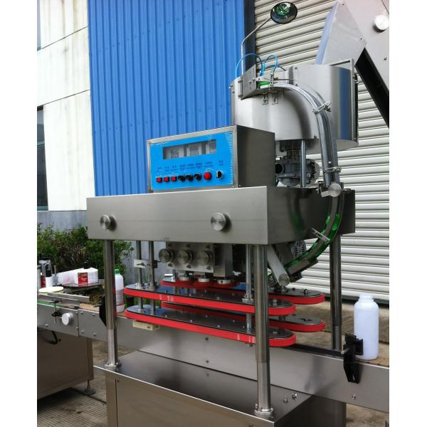 Silver Gray Inline Capping Machine Round Bottle Screw Capping Machine