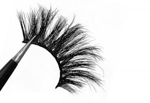 Buy cheap New 25mm Black Fluffy Mink False Eyelash Extensions natural false lashes Natural Fake Eyelashes product