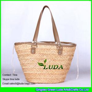 Buy cheap LUDA fashion women handbags drawstring string totes corn husk straw beach bag product