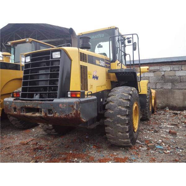 Second Hand Front Komatsu Compact Wheel Loader WA380-6 A/C Cabin 2014 Year