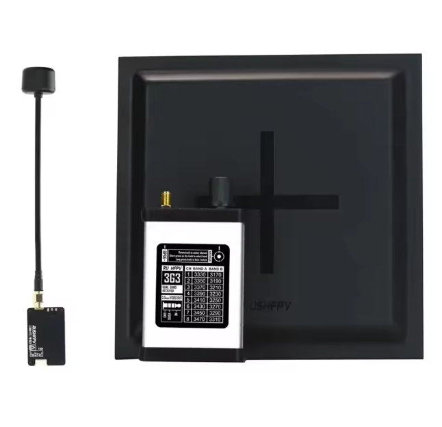 RushFpv 3.3G 2000mW 2W 8CH Vtx / VRx Audio Video FPV Transmitter / Receiver Recording Plate Antenna for RC Fpv Drone Multi-rotor