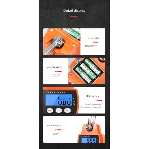 Veidt Weighing OCS-L Crane Scale Portable Hanging Scale Digital Hanging Weight Hook Scale