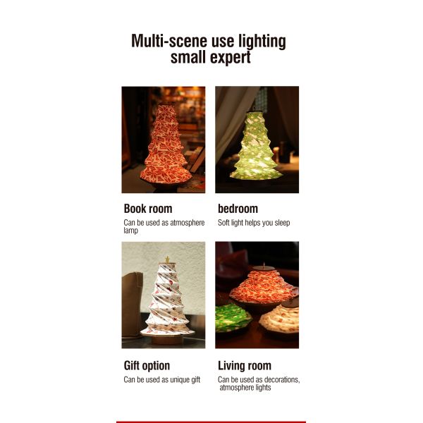 IP20 Waterproof Christmas Paper Lamp Bluetooth Tree Lights Decoration 40.7cm