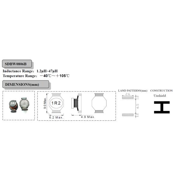 DO1813H-103ML PDA 10uH SMD Power Inductor 4.9mm Height
