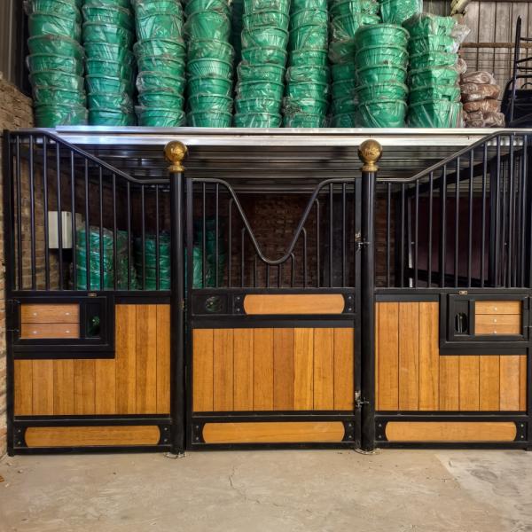 Interior view of horse stable