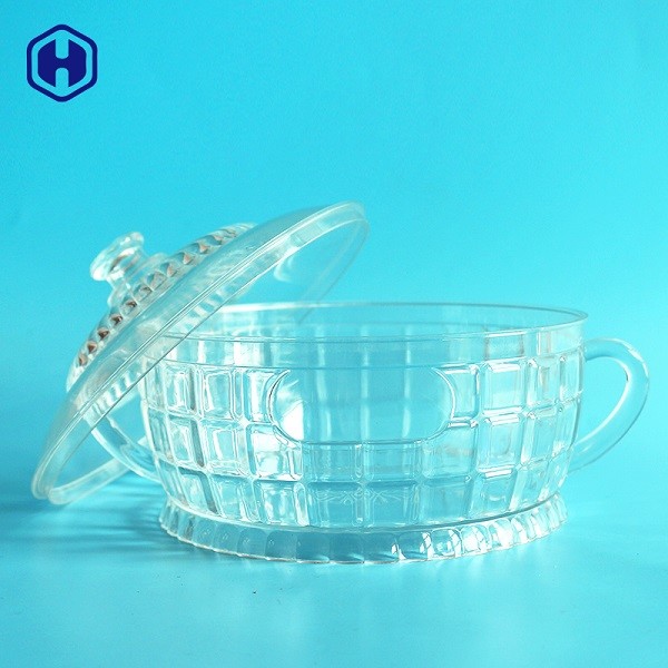 45oz Birthday Gift Plastic Food Storage Jars Transparent Clear Cylinder Container